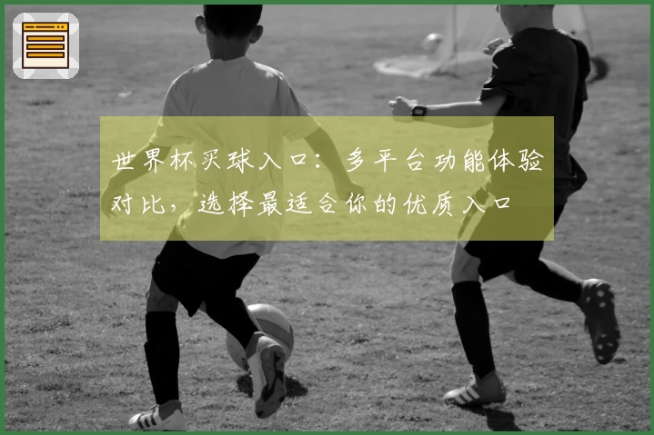 世界杯买球入口：多平台功能体验对比，选择最适合你的优质入口